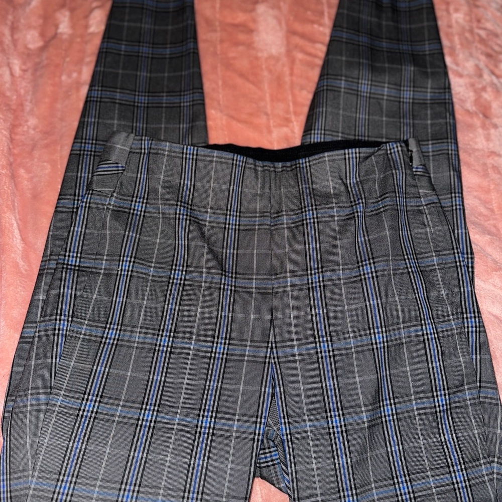 rag & bone Simone Plaid Riding Pants - Gray Black Blue Check - Size 4**